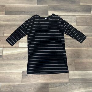 Black Striped Women's Top